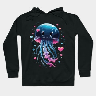 watercolor jellyfish graphic Hoodie